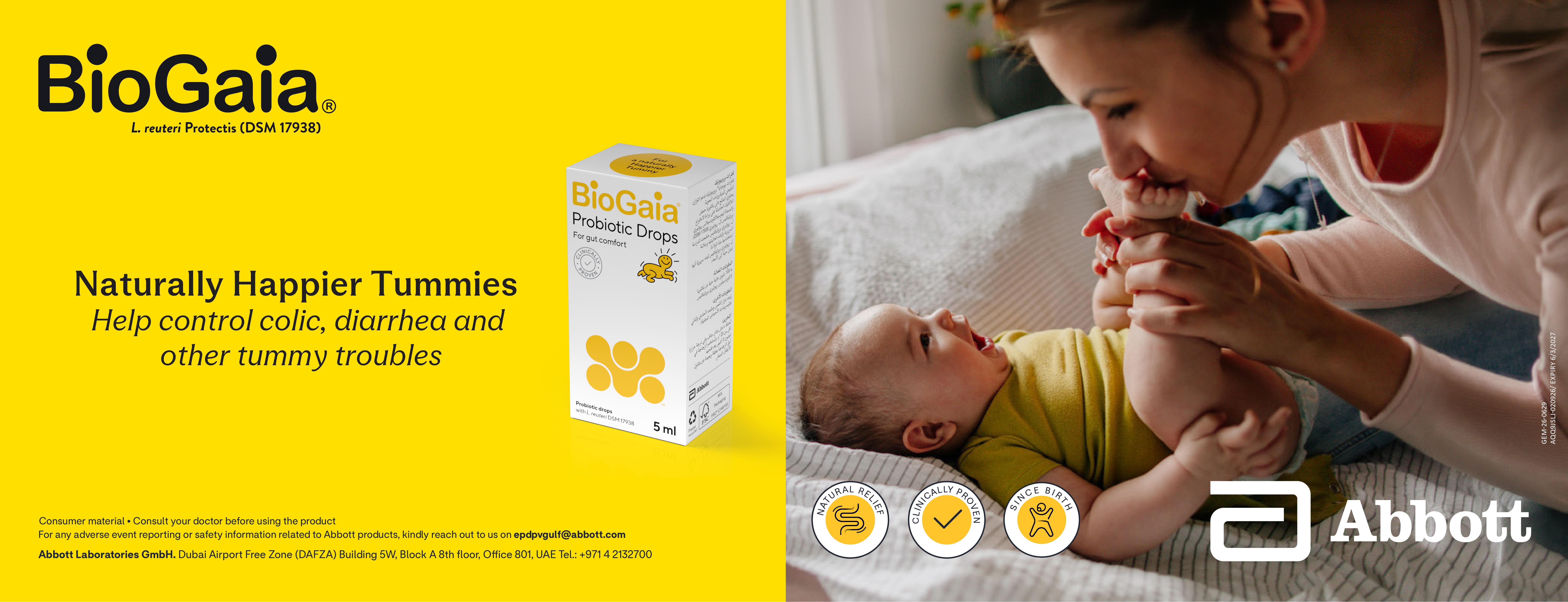 BioGaia Naturally Happy Tummies campaign